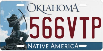 OK license plate 566VTP