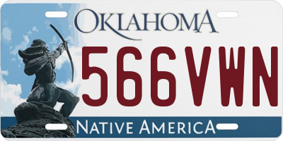 OK license plate 566VWN