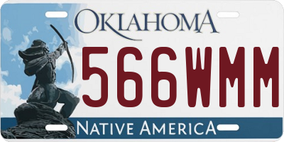 OK license plate 566WMM