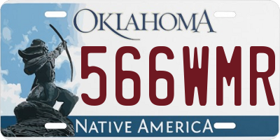 OK license plate 566WMR