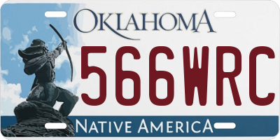 OK license plate 566WRC