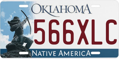 OK license plate 566XLC