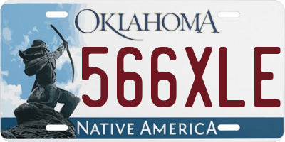 OK license plate 566XLE