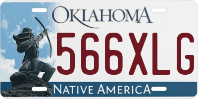 OK license plate 566XLG