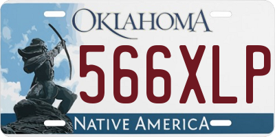 OK license plate 566XLP