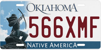 OK license plate 566XMF