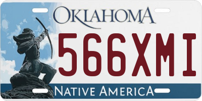 OK license plate 566XMI