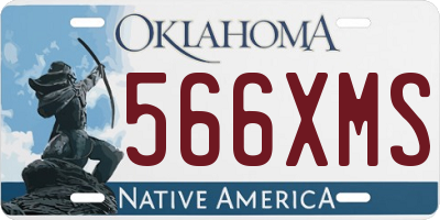 OK license plate 566XMS