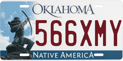 OK license plate 566XMY