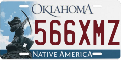 OK license plate 566XMZ