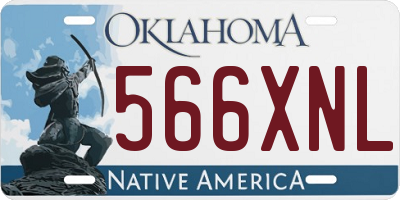 OK license plate 566XNL