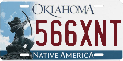 OK license plate 566XNT