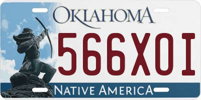 OK license plate 566XOI