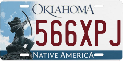 OK license plate 566XPJ