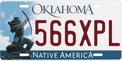 OK license plate 566XPL