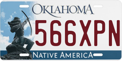 OK license plate 566XPN