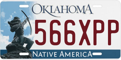 OK license plate 566XPP