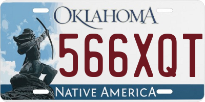 OK license plate 566XQT