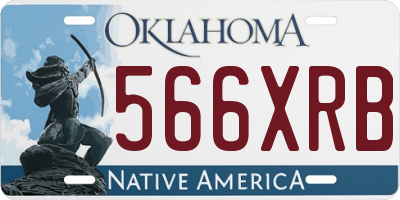 OK license plate 566XRB