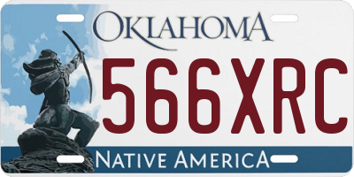 OK license plate 566XRC