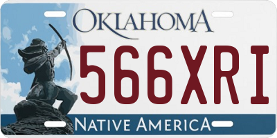 OK license plate 566XRI