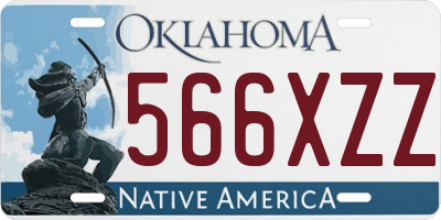 OK license plate 566XZZ