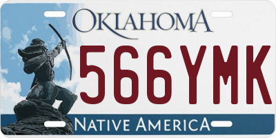 OK license plate 566YMK