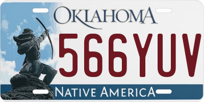 OK license plate 566YUV