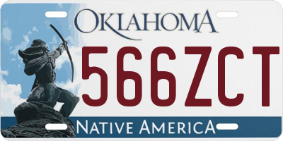 OK license plate 566ZCT