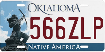OK license plate 566ZLP