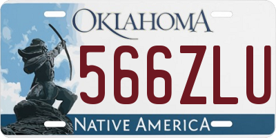OK license plate 566ZLU
