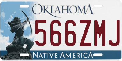 OK license plate 566ZMJ