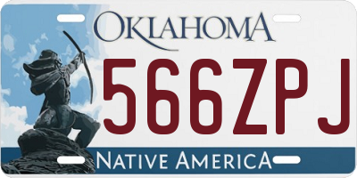 OK license plate 566ZPJ