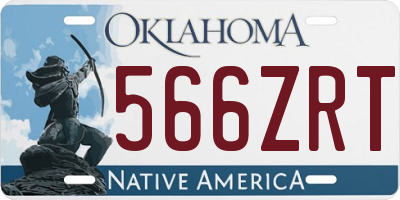 OK license plate 566ZRT