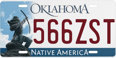 OK license plate 566ZST