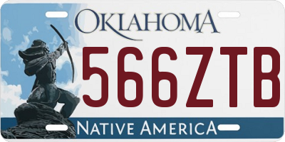OK license plate 566ZTB