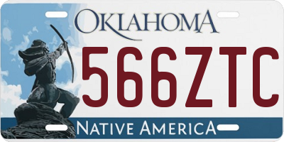 OK license plate 566ZTC