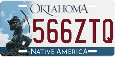 OK license plate 566ZTQ