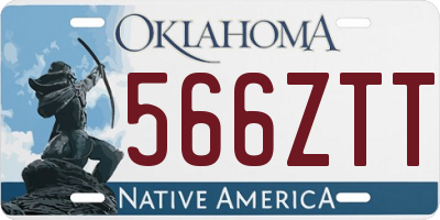 OK license plate 566ZTT