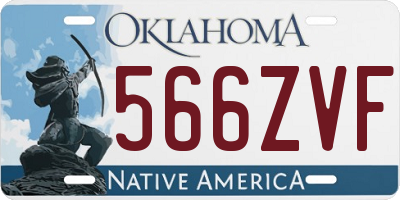 OK license plate 566ZVF