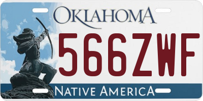 OK license plate 566ZWF