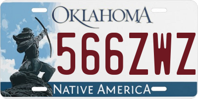 OK license plate 566ZWZ