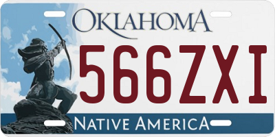 OK license plate 566ZXI