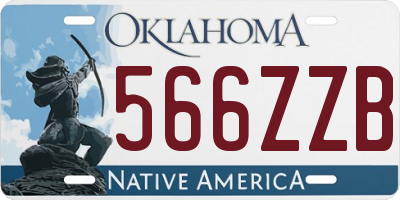 OK license plate 566ZZB