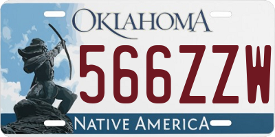 OK license plate 566ZZW