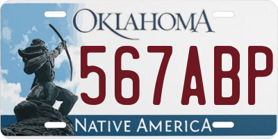 OK license plate 567ABP