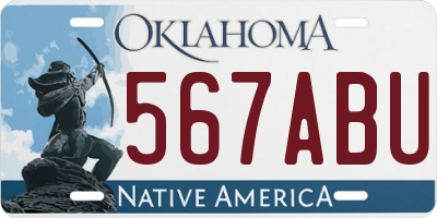 OK license plate 567ABU