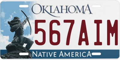 OK license plate 567AIM