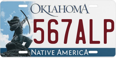 OK license plate 567ALP