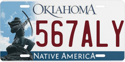 OK license plate 567ALY